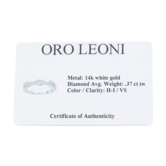 ORO LEONI 14kt Gold Diamond Swirl Band Ring - Picture 4 of 4